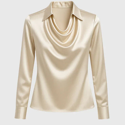 Brooklyn – Elegante blusa de satén brillante