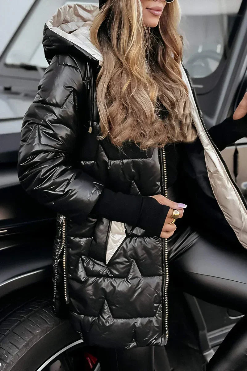 Elisa - Abrigo elegante de invierno con capucha y forro.